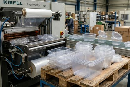 Machine thermoformer avec boite